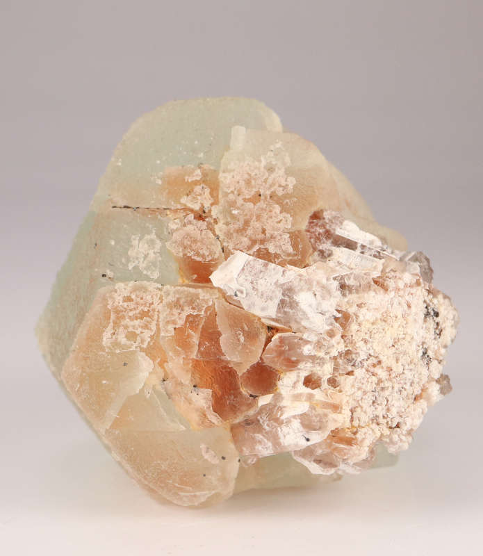 Fluorite on Quartz Crystal, Riemvasmaak, Northern Cape, South Africa