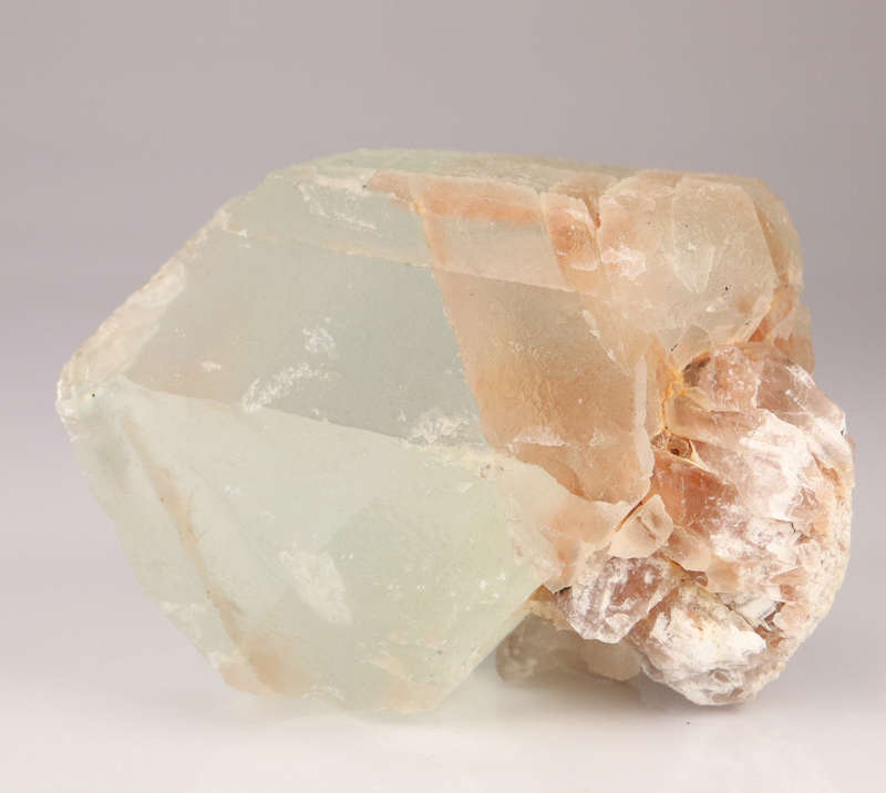 Fluorite on Quartz Crystal, Riemvasmaak, Northern Cape, South Africa