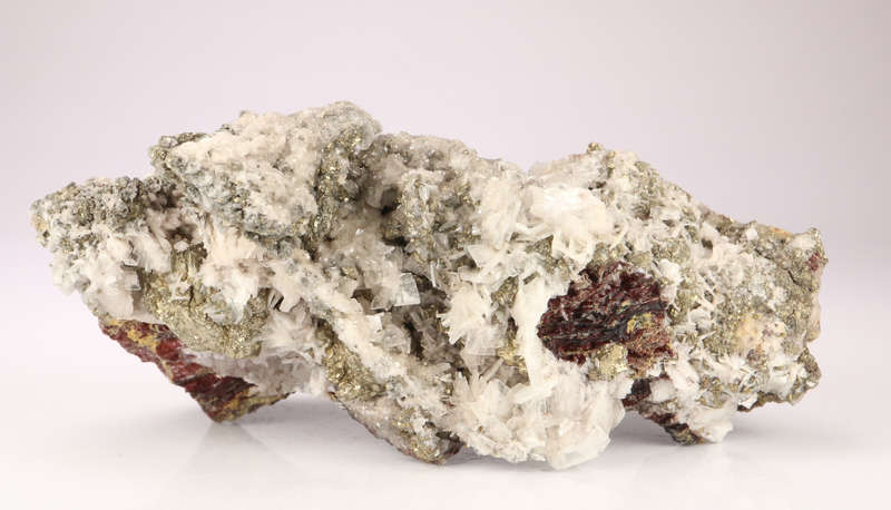 Pyrite and Baryte on Matrix, N`Chwaning II, Northern Cape, South Africa