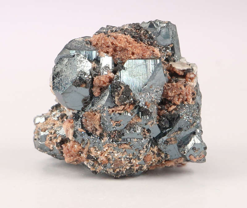 Andradite and Calcite on Hematite, N`Chwaning II, Northern Cape, South Africa