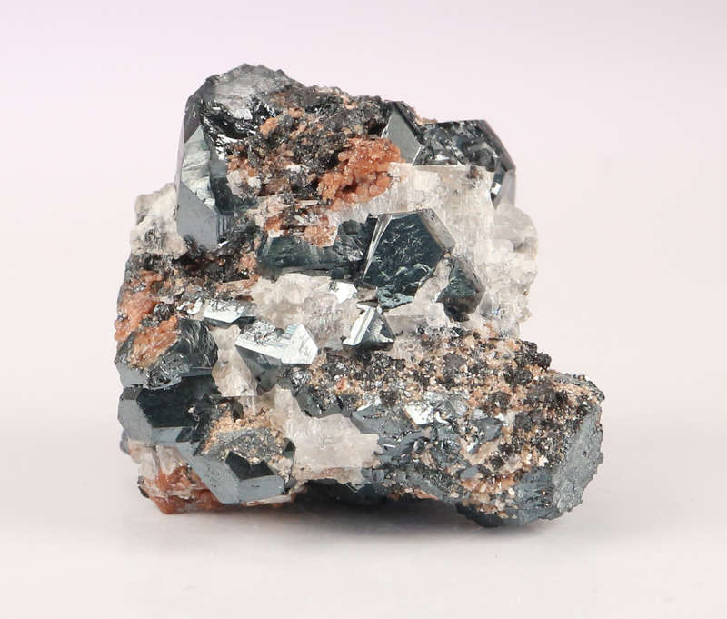 Andradite and Calcite on Hematite, N`Chwaning II, Northern Cape, South Africa