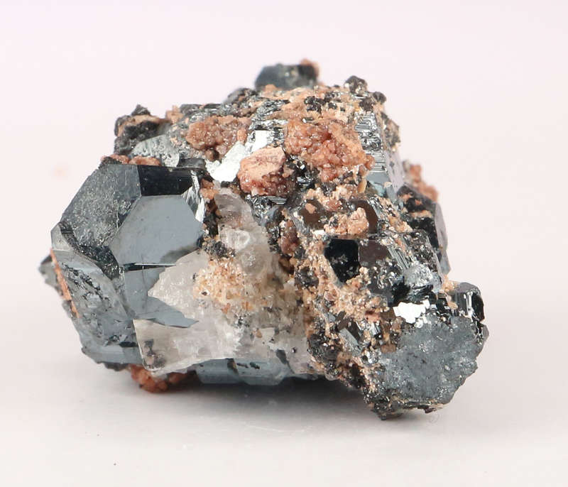 Andradite and Calcite on Hematite, N`Chwaning II, Northern Cape, South Africa