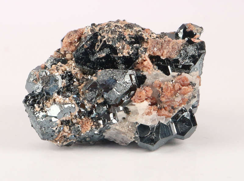 Andradite and Calcite on Hematite, N`Chwaning II, Northern Cape, South Africa