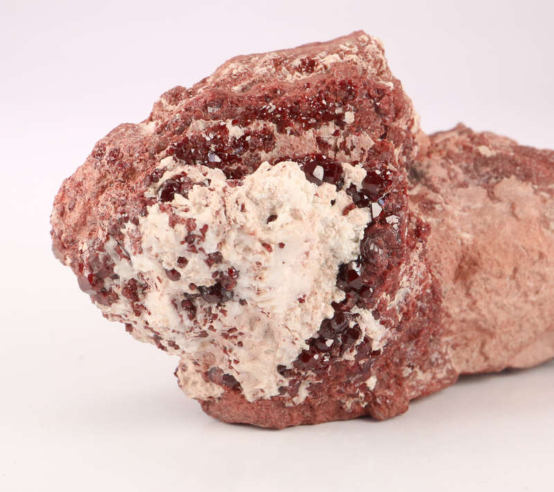 Baryte on Andradite on matrix, N`Chwaning II, Northern Cape, South Africa