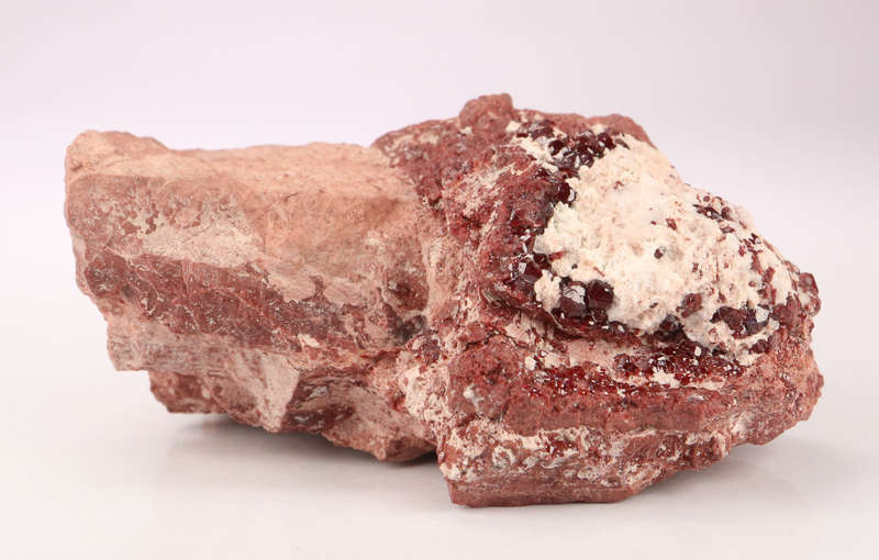 Baryte on Andradite on matrix, N`Chwaning II, Northern Cape, South Africa