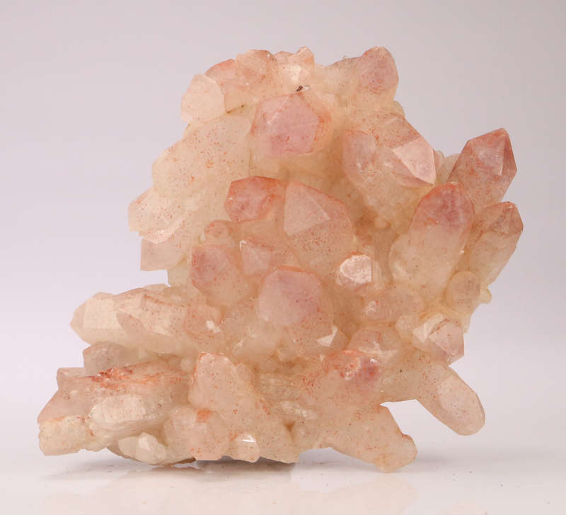 Red Hematite in Quartz Cluster, Orange River Area, Northern Cape, South Africa