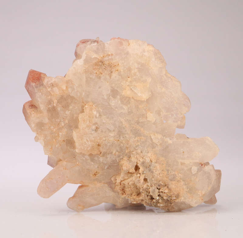 Red Hematite in Quartz Cluster, Orange River Area, Northern Cape, South Africa