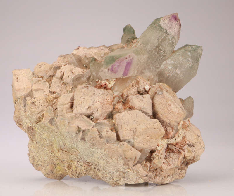 Chlorite and Amethyst Quartz on Feldspar, Brandberg Mnt, Namibia