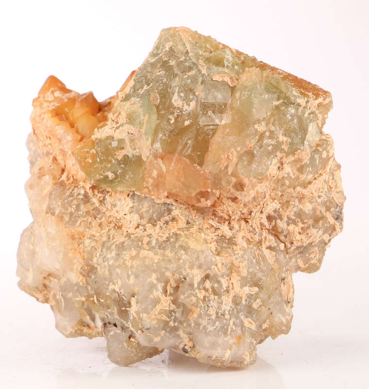 Quartz on Fluorite on Quartz, Riemvasmaak, Northern Cape, South Africa
