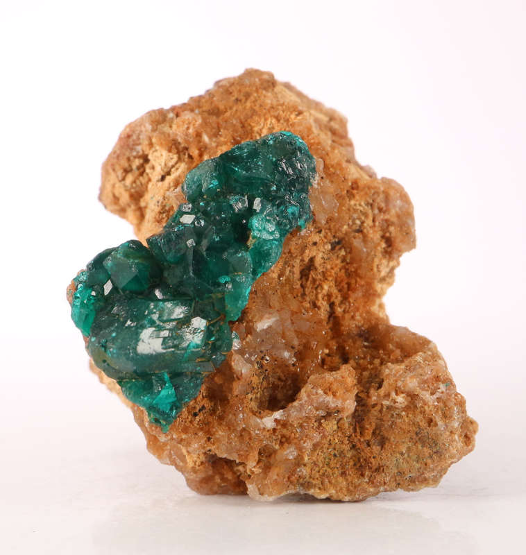 Dioptase on Matrix, Kimbedi, Mindouli, Brazzaville, Congo