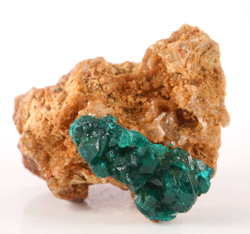 Dioptase on Matrix, Kimbedi, Mindouli, Brazzaville, Congo