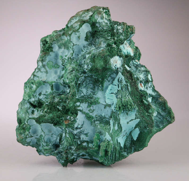 Plancheite on Malachite, Mashamba West Mine, DRC