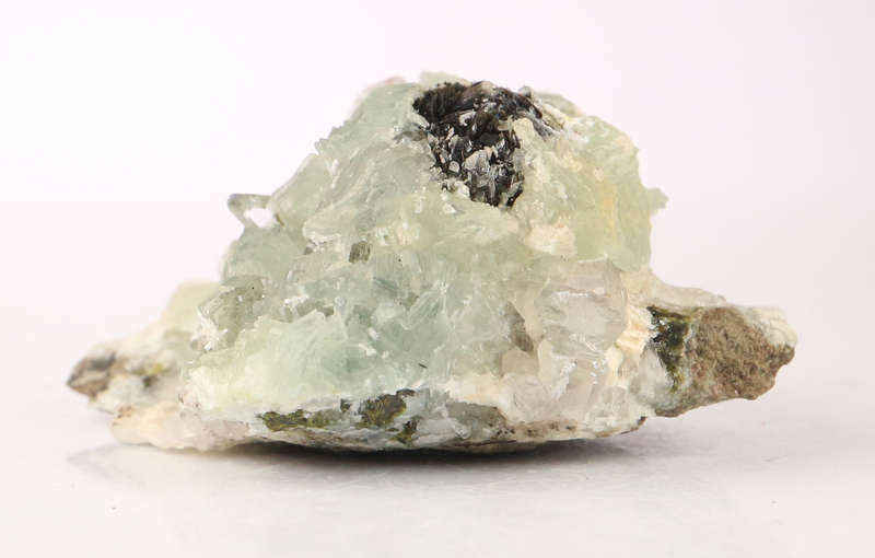 Prehnite on Quartz Cluster, Gobobosebberge Mnt, Namibia