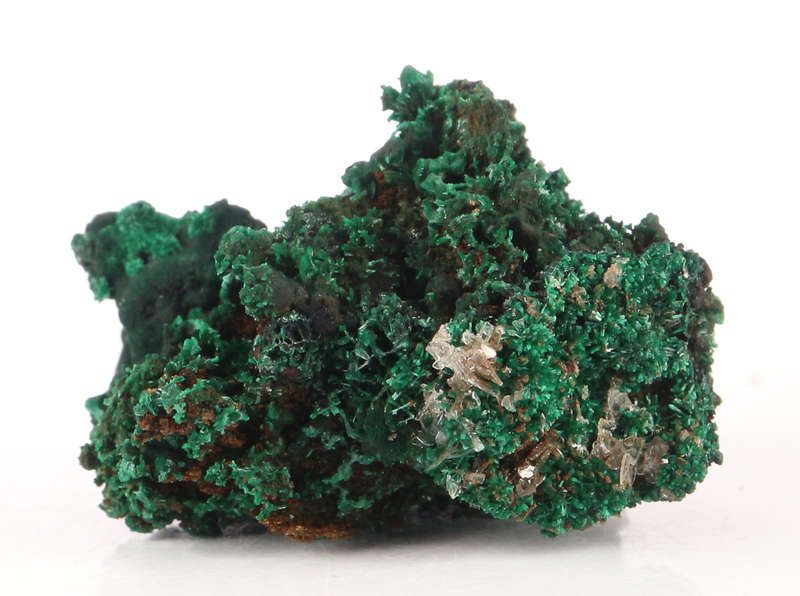 Baryte on Malachite, Shinkolobwe Mine, Katanga, DR Congo
