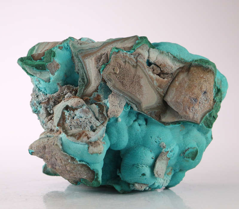 Chrysocolla & Malachite on Matrix, Mashamba West Mine, DRC