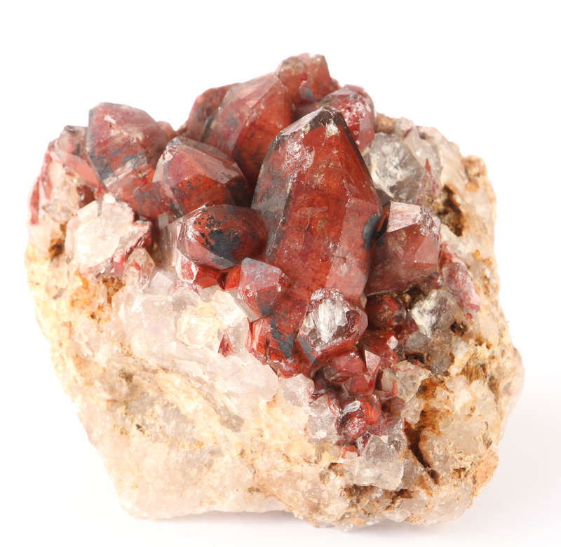 Red Hematite incl Quartz Cluster, Orange River Area, Northern Cape, South Africa
