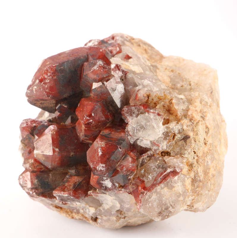 Red Hematite incl Quartz Cluster, Orange River Area, Northern Cape, South Africa