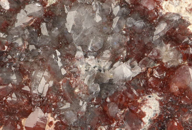 Red Hematite included Quartz Cluster, Orange River Area, Northern Cape, South Africa