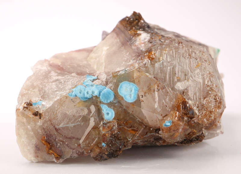 Shattuckite on Quartz, Kaokoveld Region, Namibia