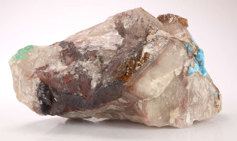 Shattuckite on Quartz, Kaokoveld Region, Namibia