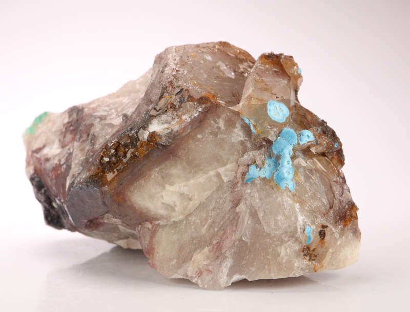 Shattuckite on Quartz, Kaokoveld Region, Namibia