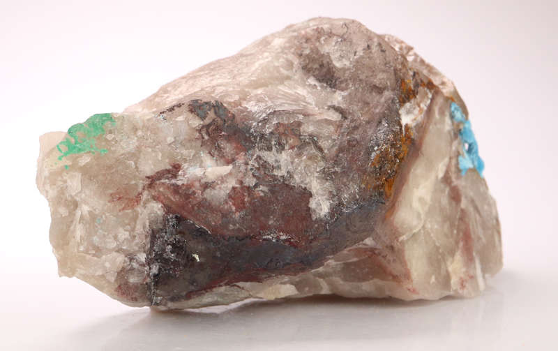 Shattuckite on Quartz, Kaokoveld Region, Namibia