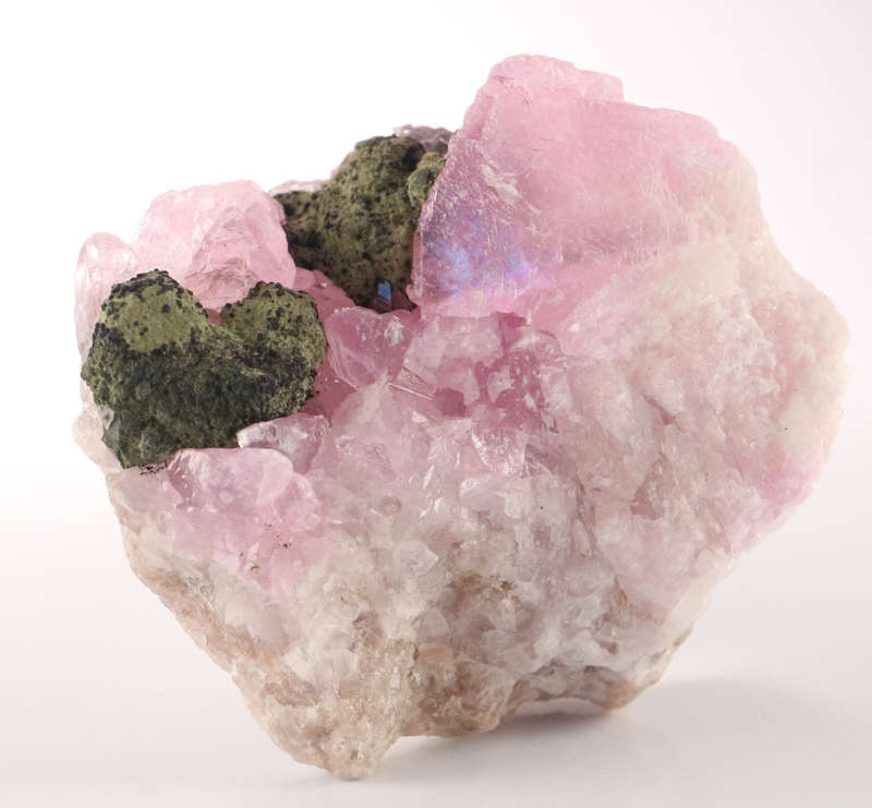 Kolwesite on Cobaltoan Calcite, Mashamba West Mine, DRC