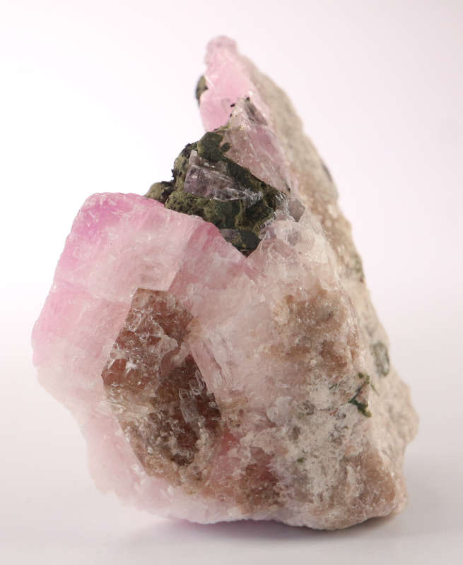 Kolwesite on Cobaltoan Calcite, Mashamba West Mine, DRC