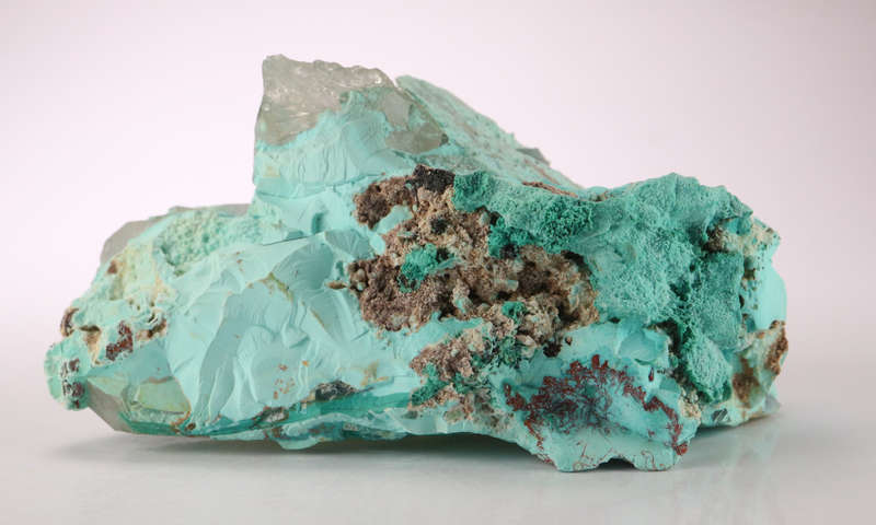 Chrysocolla on Quartz , Artonvilla Mine, Musina, South Africa
