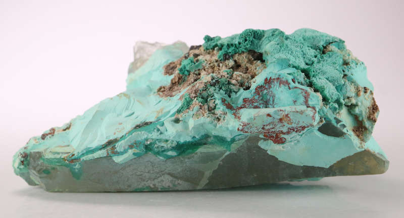 Chrysocolla on Quartz , Artonvilla Mine, Musina, South Africa