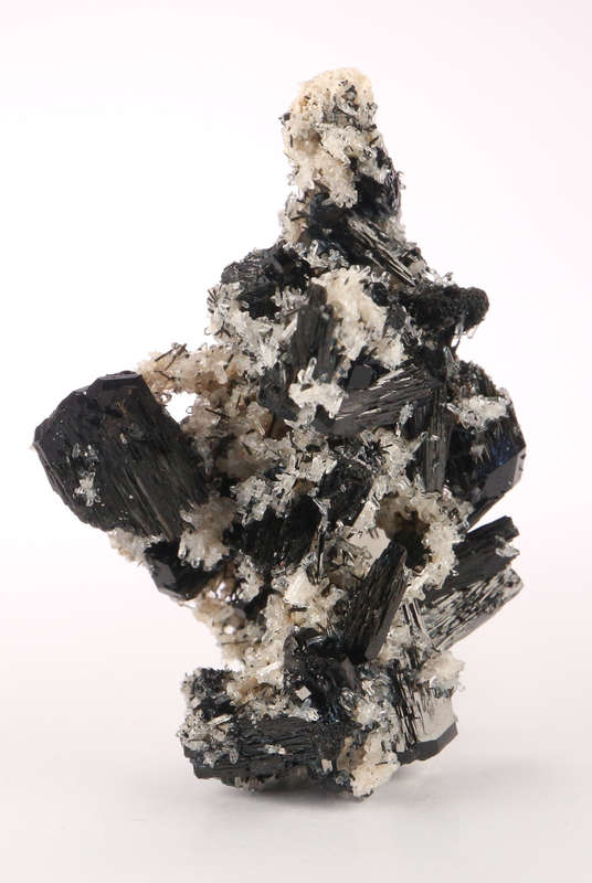 Quartz on black Tourmaline Cluster, Erongo Mnt Region, Namibia
