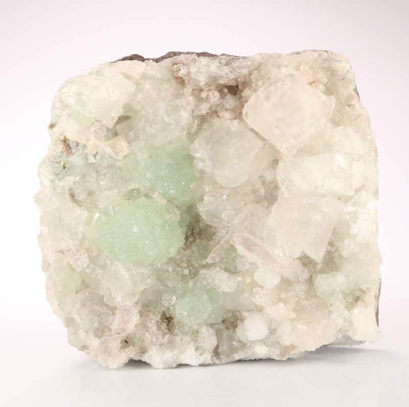 Prehnite, Quartz, Analcime and Calcite, Gobobosebberge Mnt, Namibia