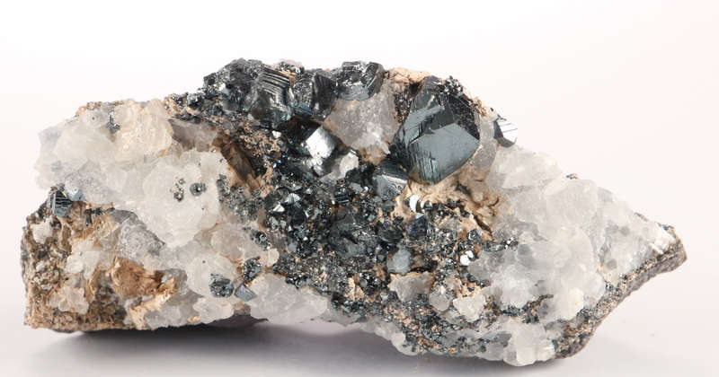 Calcite on Hematite, N'Chwaning II, Northern Cape, South Africa