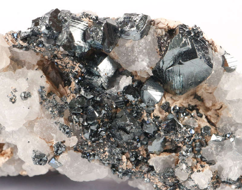 Calcite on Hematite, N'Chwaning II, Northern Cape, South Africa
