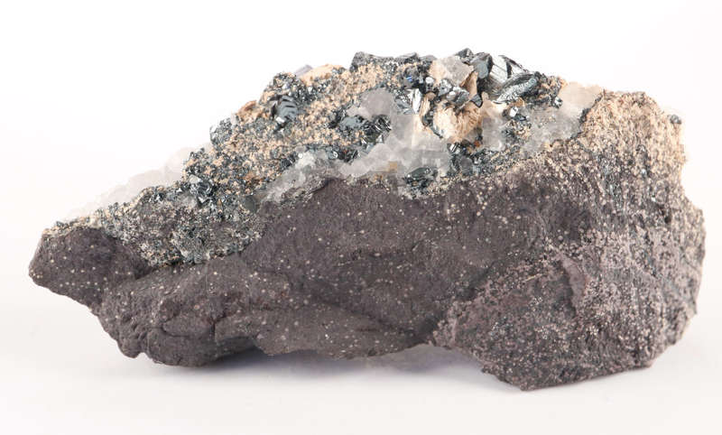 Calcite on Hematite, N'Chwaning II, Northern Cape, South Africa