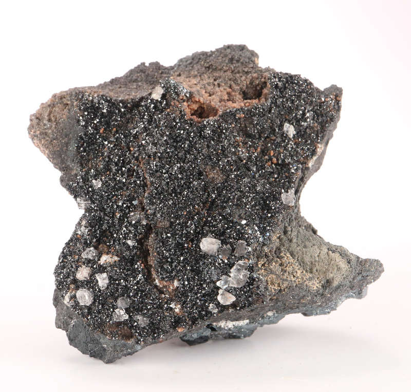 Calcite on Hematite on Matrix, N'Chwaning II, Northern Cape, South Africa