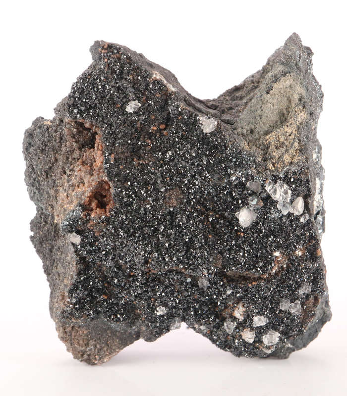 Calcite on Hematite on Matrix, N'Chwaning II, Northern Cape, South Africa