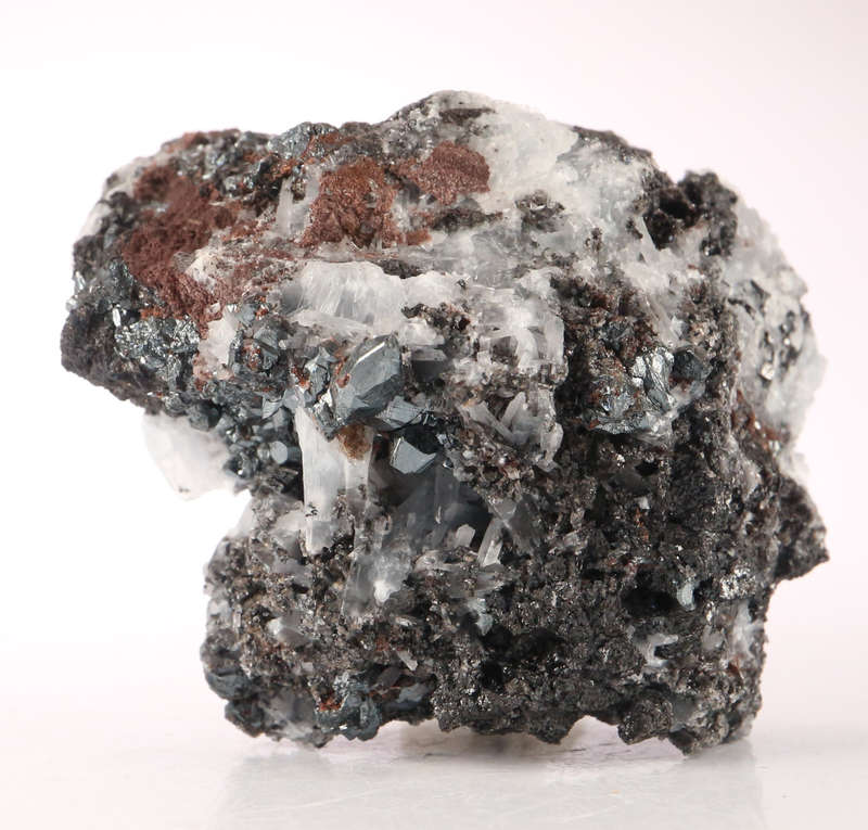 Celestine on Hausmannite, N'Chwaning II, Northern Cape, South Africa