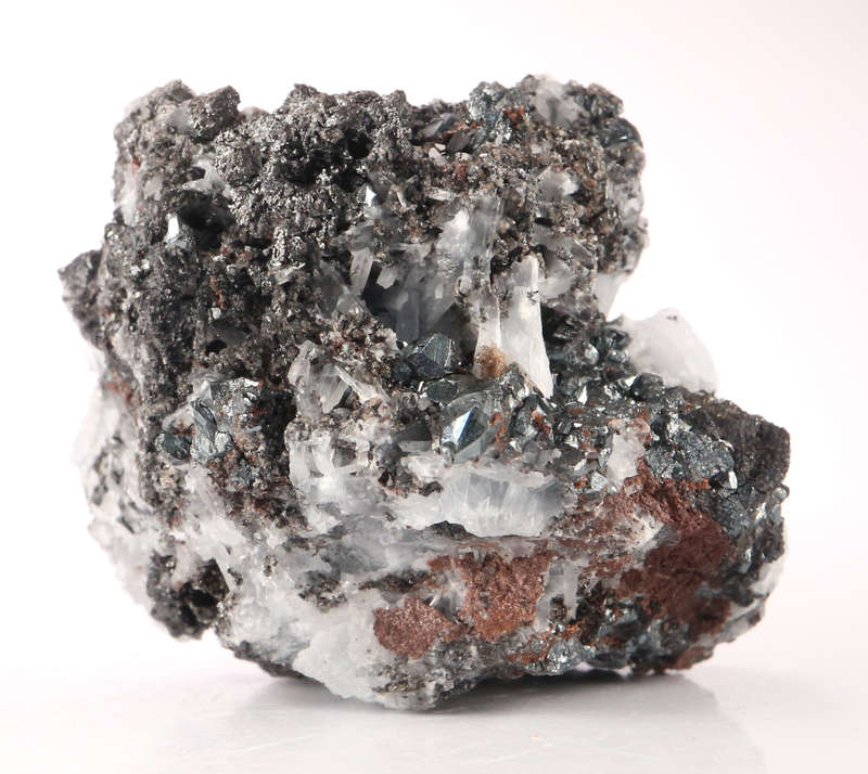 Celestine on Hausmannite, N'Chwaning II, Northern Cape, South Africa
