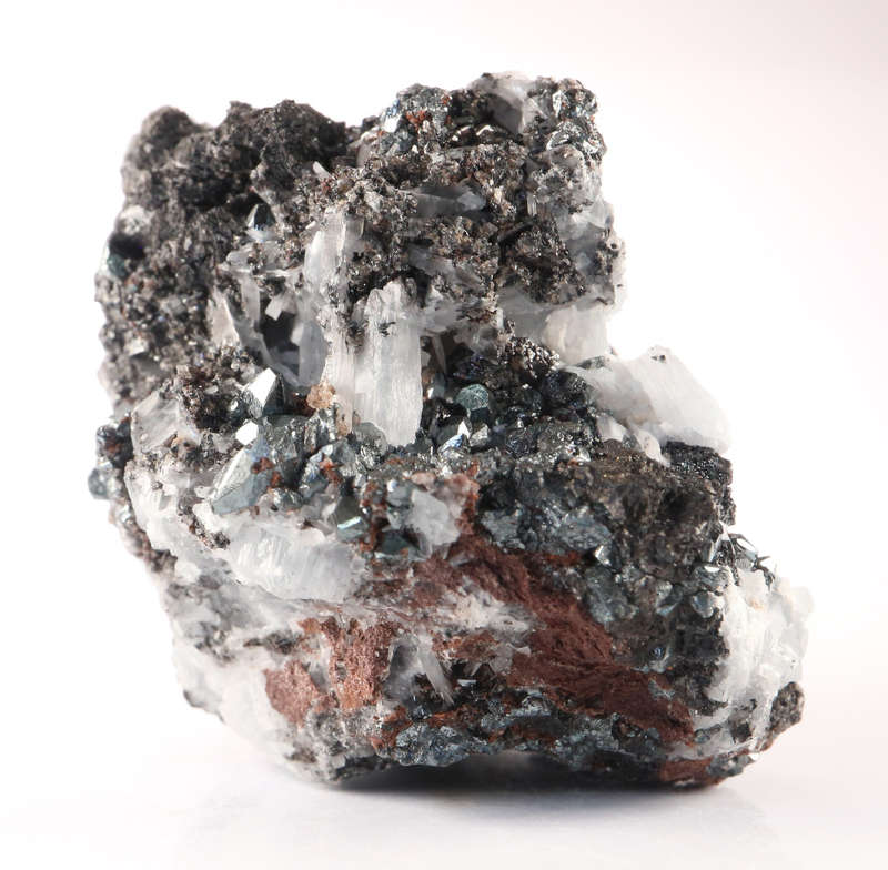 Celestine on Hausmannite, N'Chwaning II, Northern Cape, South Africa