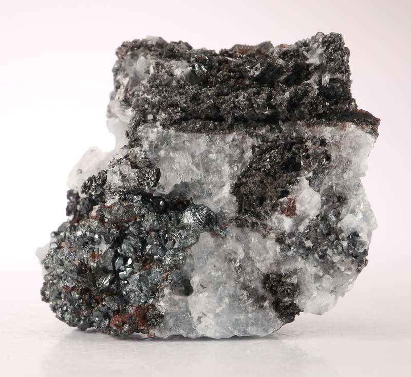 Celestine on Hausmannite, N'Chwaning II, Northern Cape, South Africa