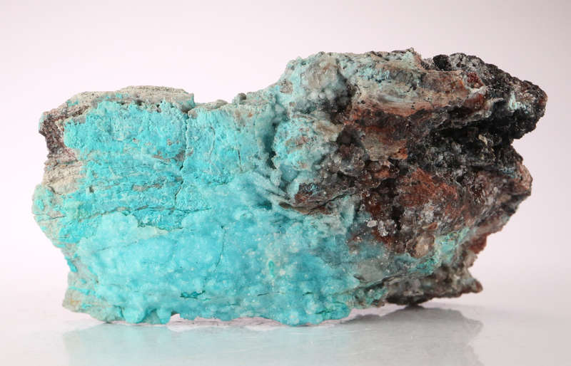 Quartz Over Chrysocolla on Matrix, Tenke Fungurume, DR Congo