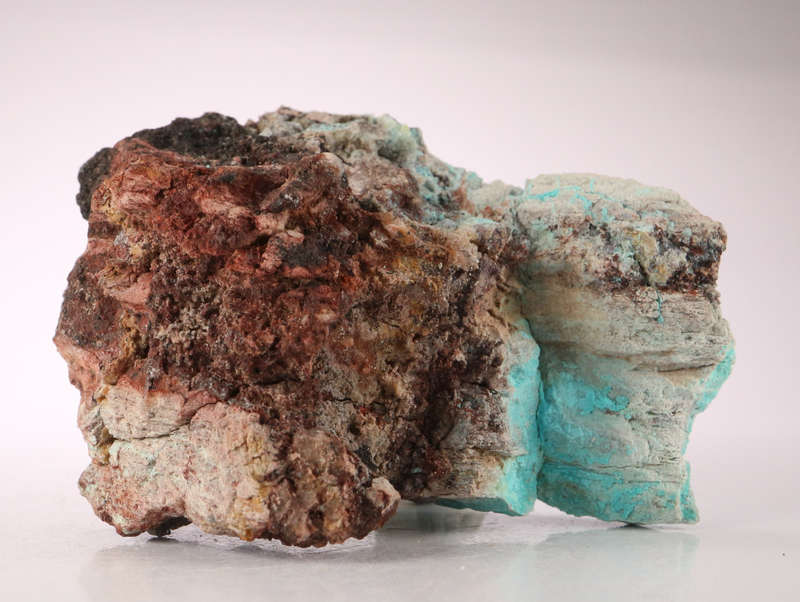 Quartz Over Chrysocolla on Matrix, Tenke Fungurume, DR Congo