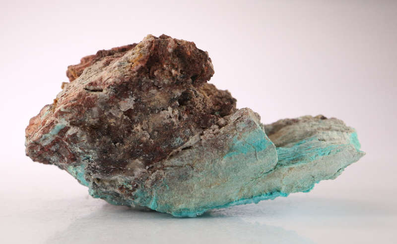 Quartz Over Chrysocolla on Matrix, Tenke Fungurume, DR Congo