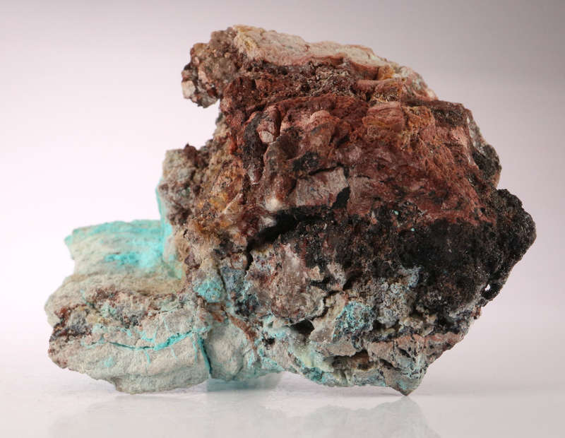 Quartz Over Chrysocolla on Matrix, Tenke Fungurume, DR Congo