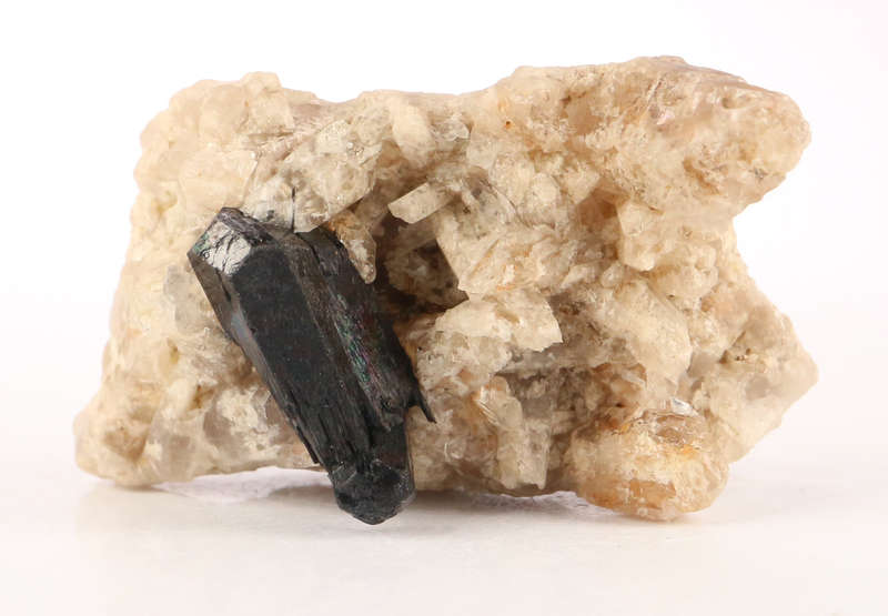 Schorl on Quartz, Erongo Mnt Region, Namibia