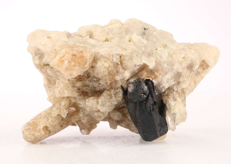 Schorl on Quartz, Erongo Mnt Region, Namibia