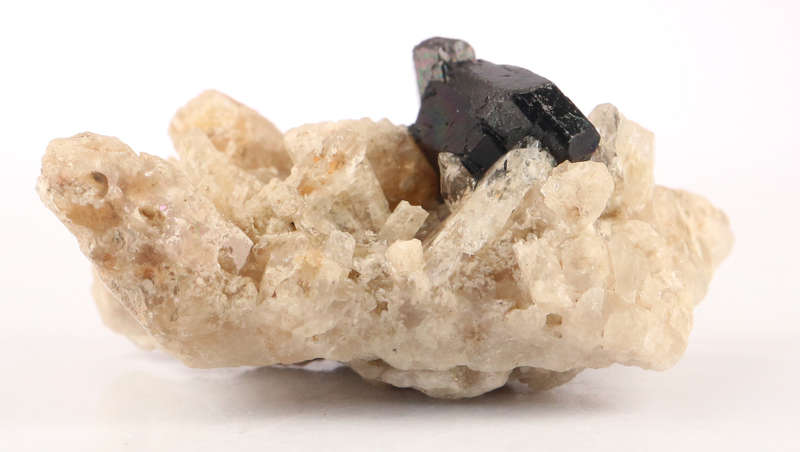 Schorl on Quartz, Erongo Mnt Region, Namibia