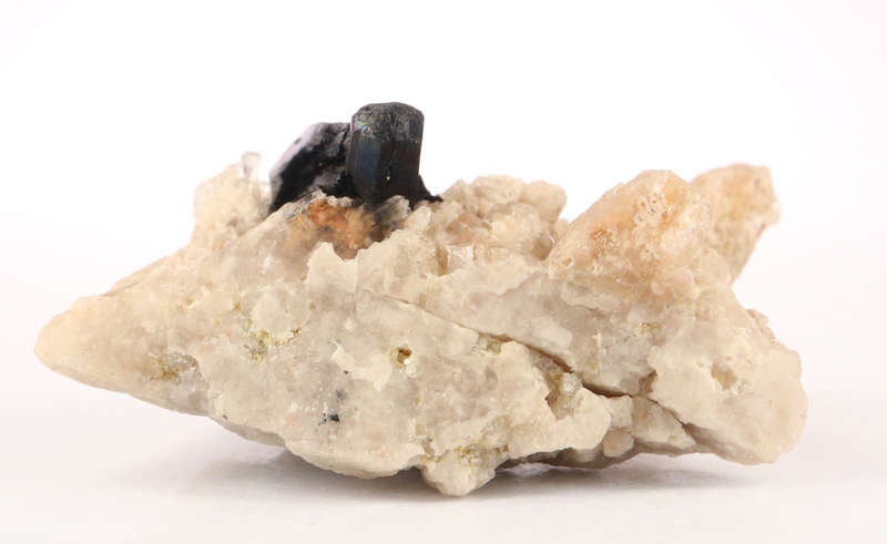Schorl on Quartz, Erongo Mnt Region, Namibia