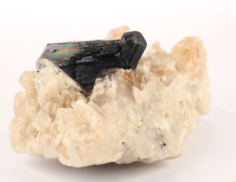 Schorl on Quartz, Erongo Mnt Region, Namibia